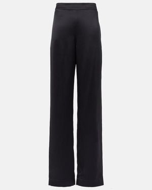 JOSEPH New Sahel Silk Straight Pants - Blue