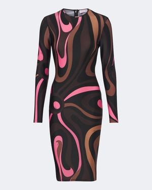 PUCCI Marmo Jersey Midi Dress - Red