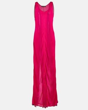 Y. Project Chiffon Maxi Dress - Pink