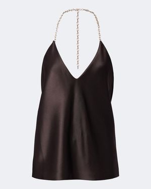 Sportmax Satin Halterneck Top - Black