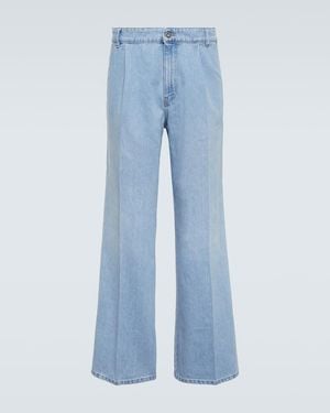 Miu Miu Low-Rise Wide-Leg Jeans - Blau