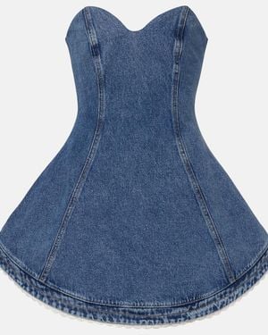 Magda Butrym Denim Bustier Dress - Blue