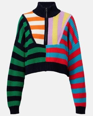 STAUD Pull Hampton En Coton Melange - Vert