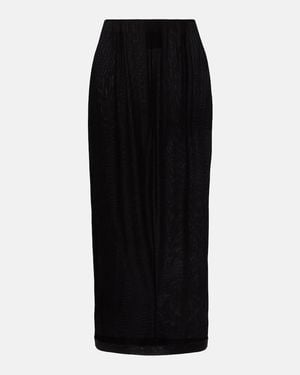 Wardrobe NYC Sheer Midi Skirt - Black