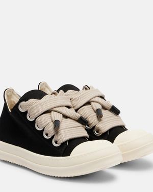 Rick Owens Jumbolace Canvas Trainers - Black