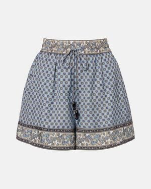 Veronica Beard Vivaldi Printed Shorts - Gray