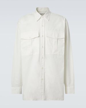 Dries Van Noten Oversized Cotton Twill Shirt - White