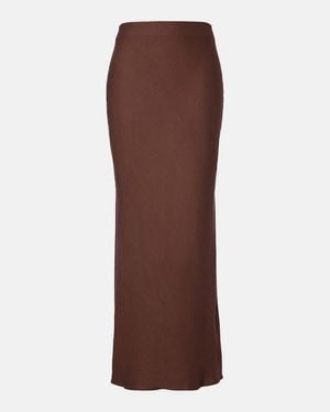 Brunello Cucinelli Maxirock Aus Twill - Braun