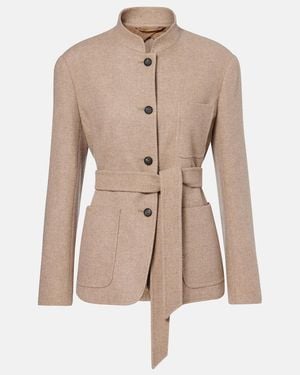 Max Mara Falla Cashmere Jacket - Natural