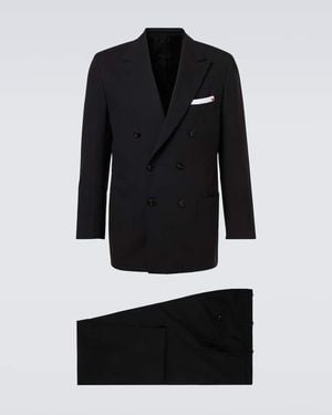 Kiton Anzug Aus Wolle - Schwarz