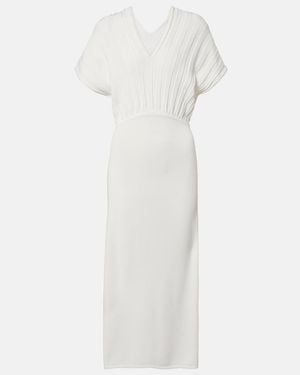 Max Mara Crepe Midi Dress - White