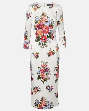 Dolce & Gabbana Floral Motif Dress - White