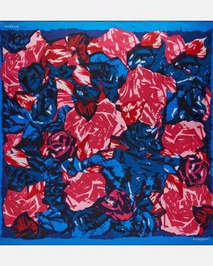 Givenchy Printed Silk Scarf - Blue