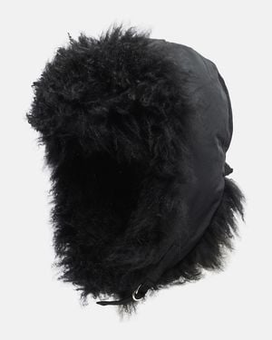 Yves Salomon Shearling-Trimmed Down Hat - Black