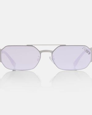 Fendi Cut Out Square Sunglasses - Blue