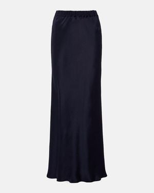Max Mara Maxirock Sospiro Aus Seidensatin - Blau