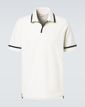 Orlebar Brown Ellery Cotton Terry Polo Shirt - White