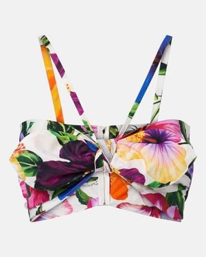 Dolce & Gabbana Bralette Aus Baumwolle - Mehrfarbig