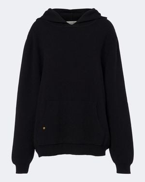 God's True Cashmere Milano Cashmere Hoodie With Tiger's Eye - Black