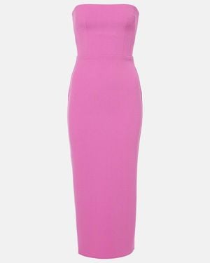Alex Perry Strapless Midi Dress - Pink
