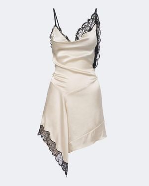 Isabel Marant Anazia Lace-Trimmed Silk-Blend Minidress - White