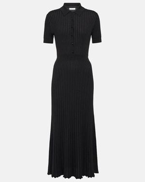 Gabriela Hearst Amor Silk And Cashmere Midi Dress - Black