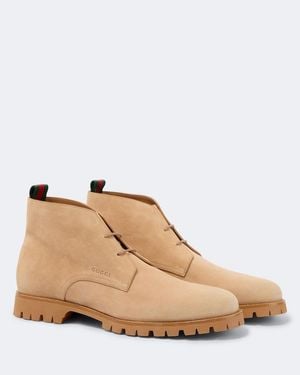 Gucci Stivaletti Web Stripe - Neutro