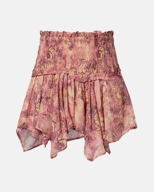 Isabel Marant Ceiva Silk Miniskirt - Red
