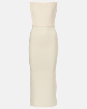 Alex Perry Crepe Midi Dress - White