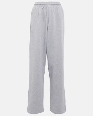 Wardrobe NYC X Hailey Bieber Wide-Leg Cotton Sweatpants - Grey