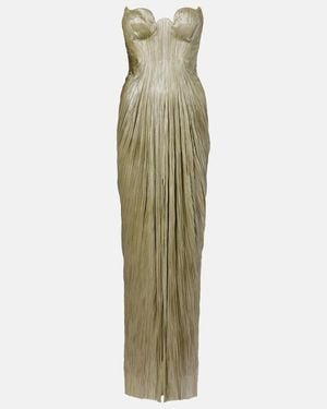 Maria Lucia Hohan Jasleen Strapless Silk Tulle Corset Gown - Green
