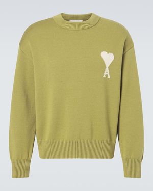 Ami Paris Pullover Ami De Cour Aus Einem Wollgemisch - Grün