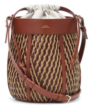 A.P.C. Secchiello Garance in pelle e rafia - Multicolore