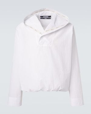 Jacquemus Haut Marin Cotton-Blend Shirt - White