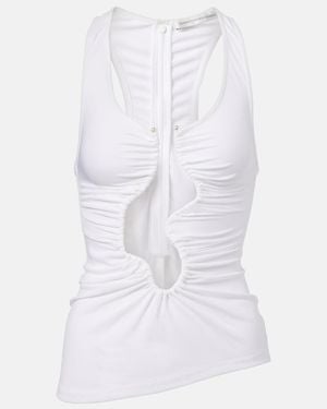 Christopher Esber Salacia Cutout Ruched Tank Top - White