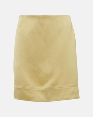TOTEME High-Rise Satin Miniskirt - Yellow