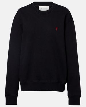 Ami Paris Sweatshirt Ami De Cour Aus Baumwoll-Jersey - Blau