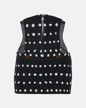 Vivienne Westwood Foam Polka-Dot Virgin Wool Miniskirt - Black