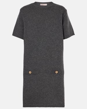 Valentino Virgin Wool Jumper Dress - Grey