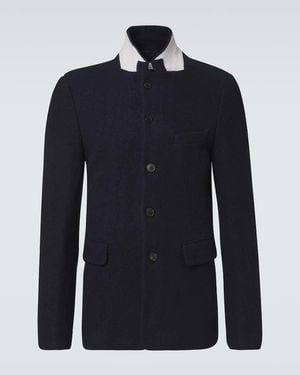 Dries Van Noten Wool Blazer - Blue