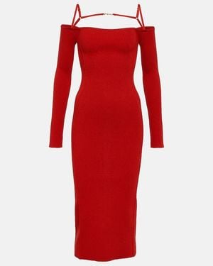 Jacquemus Sierra Viscose-blend Knit Midi Dress - Red