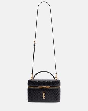 Saint Laurent Gaby Large Leather Vanity Bag - White
