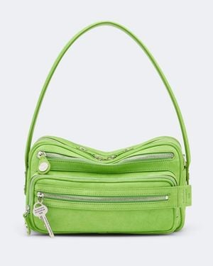 Acne Studios Camero Mini Suede Shoulder Bag - Green