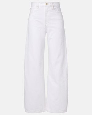 FRAME Bow Barrel-Leg Jeans - White