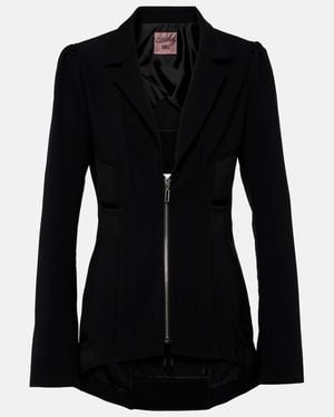 Jean Paul Gaultier Zipped Blazer - Black