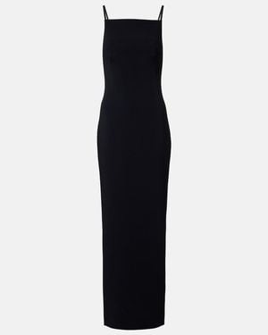 Givenchy Sliced Crepe Cady Gown - Blue
