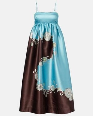 ALÉMAIS Gia Printed Maxi Dress - Blue