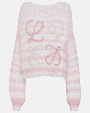 Loewe Pull Anagram En Laine Melangee - Rose