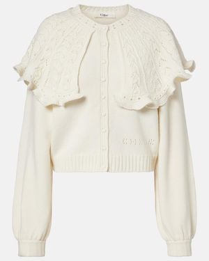 Chloé Cardigan Aus Wolle Und Kaschmir - Natur
