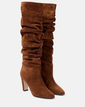 Manolo Blahnik Calasso 90 Suede Knee-High Boots - Brown